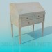 modèle 3D Secretaire - preview