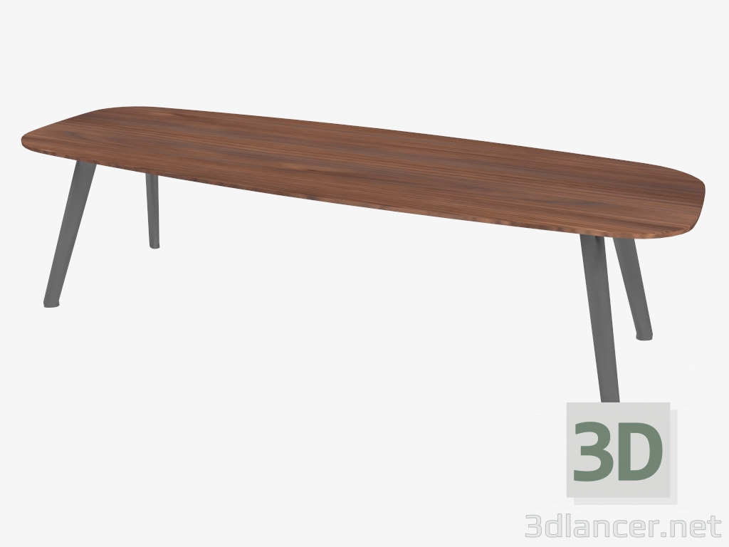 modèle 3D Table basse (noyer 120x40x36) - preview