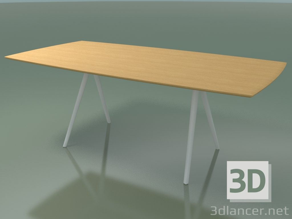 3d model Mesa en forma de jabón 5420 (H 74 - 100x200 cm, patas 150 °, chapa de roble natural L22, V12) - vista previa