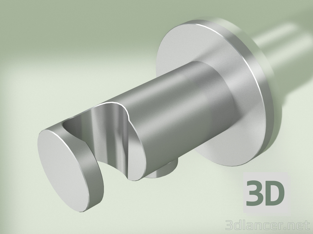 3d модель Підключення води за допомогою утримувача ручного душа (207-10, AS) – превью