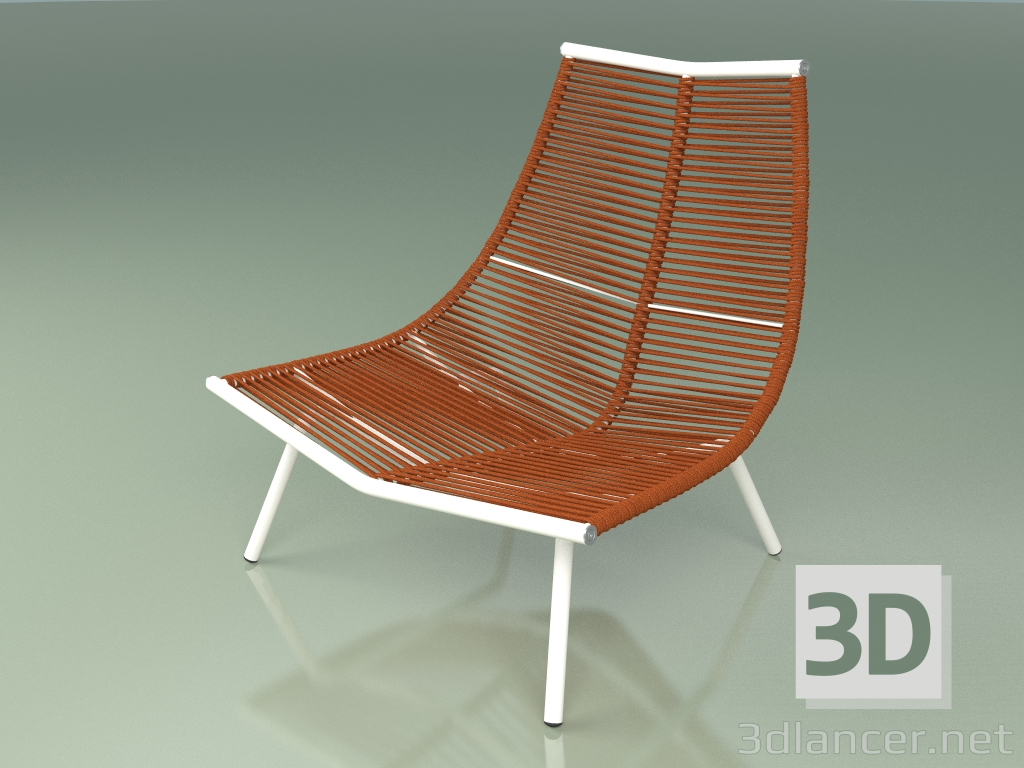 3d model Silla de ocio con respaldo alto 002 (Metal Milk) - vista previa