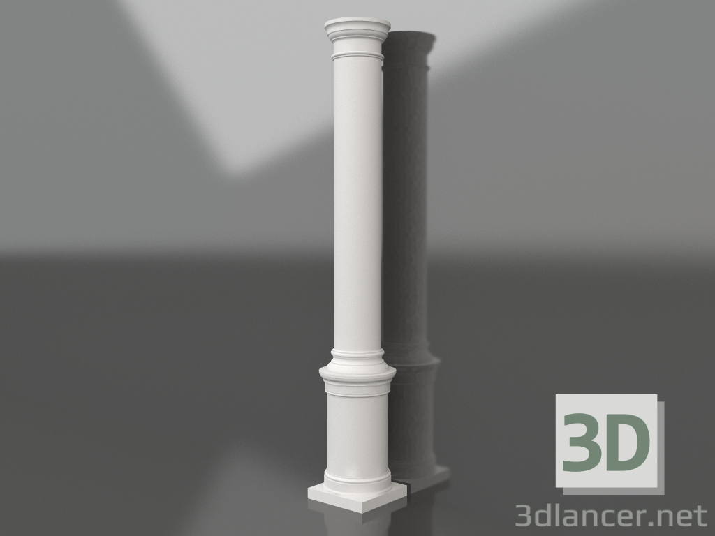 modèle 3D Colonne de plâtre KK 035 (D=300mm, H=3700mm) - preview