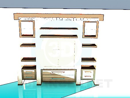 3d model Shelving in the living room - preview