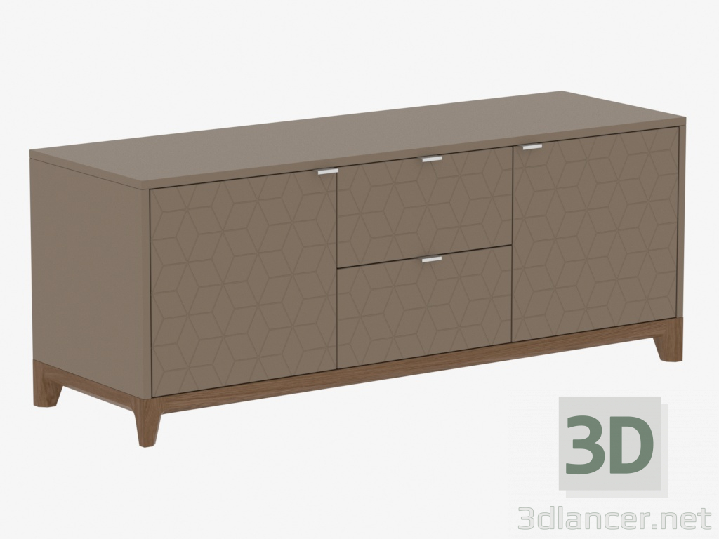 modello 3D Curbstone sotto TV No. 1 CASE (IDC024101309) - anteprima