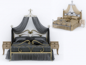 Cama de estilo Art Nouveau