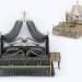 3d Art Nouveau Style Bed model buy - render