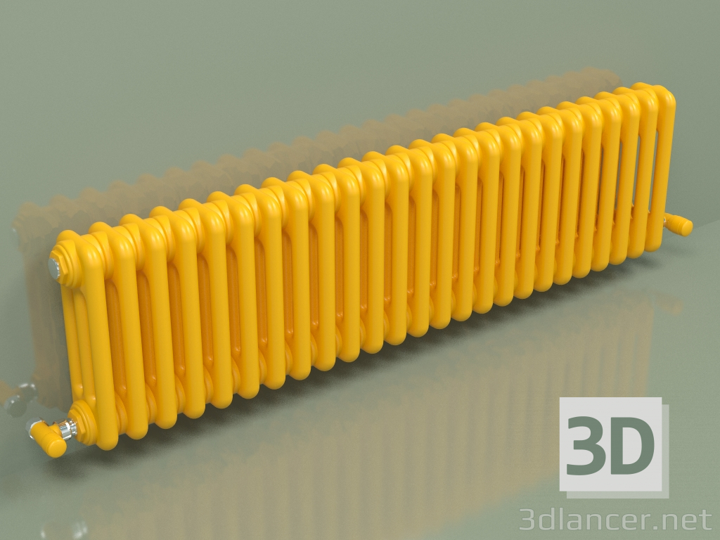 3d модель Радіатор TESI 3 (H 300 25EL, Melon yellow - RAL 1028) – превью