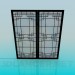 3d model Sliding doors with frosted glass - preview