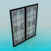 3d model Sliding doors with frosted glass - preview