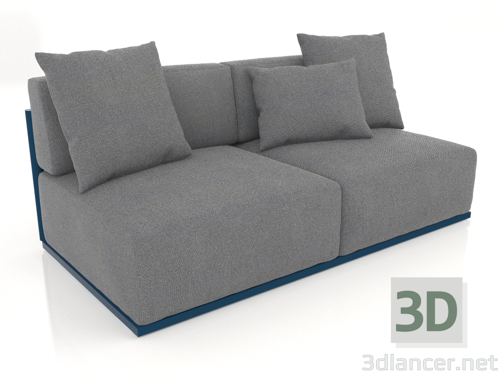 3d модель Диванный модуль секция 4 (Grey blue) – превью