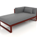 3d model Modular sofa, section 2 left (Wine red) - preview