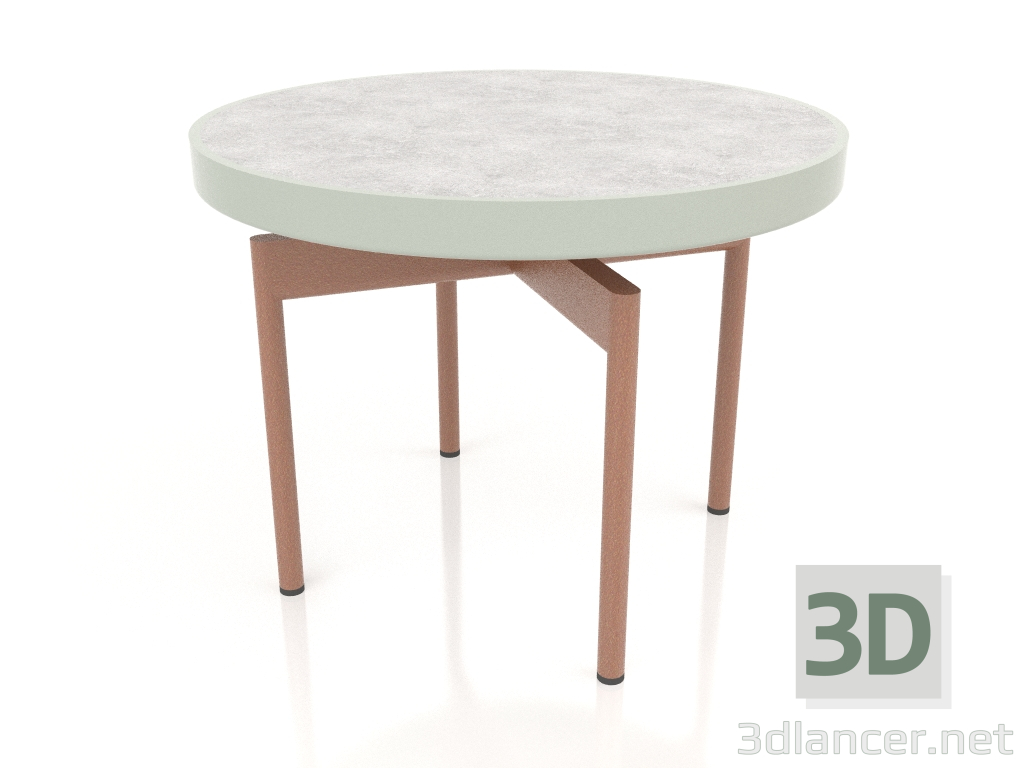 Modelo 3d Mesa de centro redonda Ø60 (cinza cimento, DEKTON Kreta) - preview