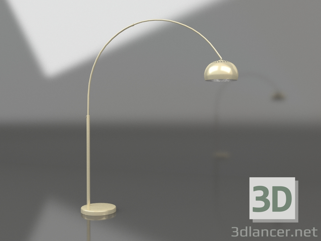 3d model Floor lamp Metal Bow (Brass) - preview