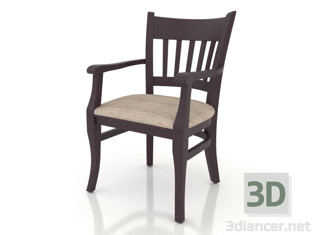 modèle 3D Chaise (fauteuil) Liverpool (palissandre) - preview