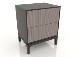 Comodino FARGO 2 cassetti con frontali fresati (platino, rovere wengé, opzione 3)