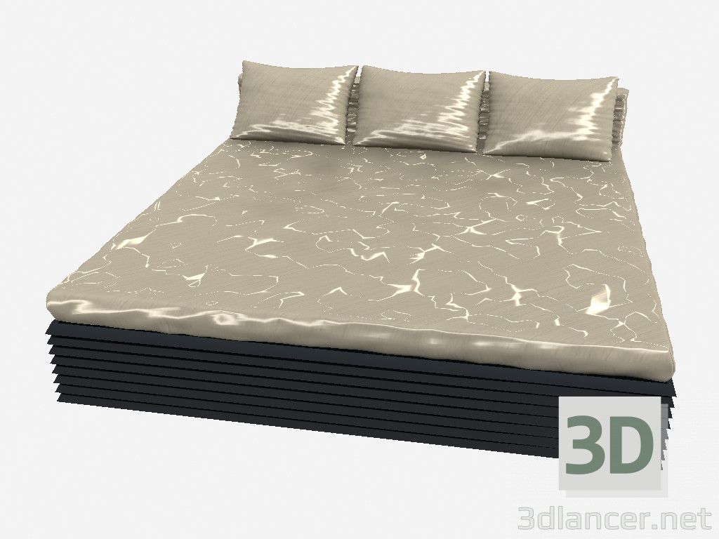 modello 3D Letto matrimoniale Boris - anteprima