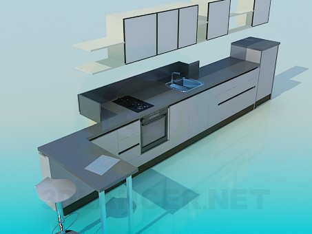 Modelo 3d Conjunto de cozinha - preview