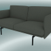 3D Modell Studiosofa Outline (Fiord 961, Schwarz) - Vorschau