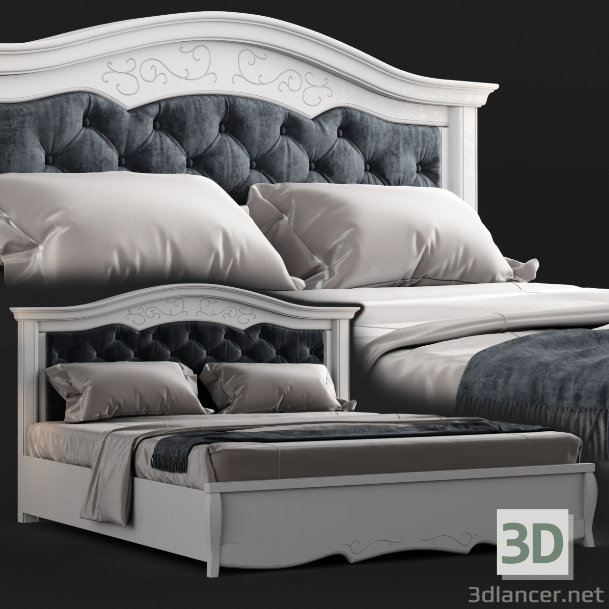 modello 3D di Letto Buczynski Cleopatra comprare - rendering