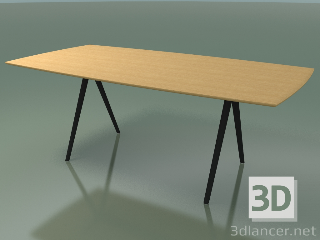 3D Modell Seifenförmiger Tisch 5420 (H 74 - 100x200 cm, Beine 180 °, furnierte L22 natürliche Eiche, V44) - Vorschau