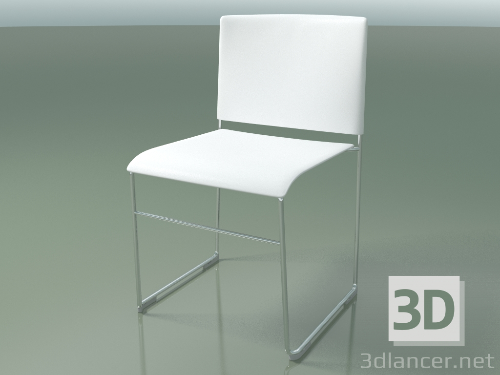 3d model Silla apilable 6600 (polipropileno blanco, CRO) - vista previa