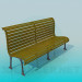 3d model Bench in the park - preview