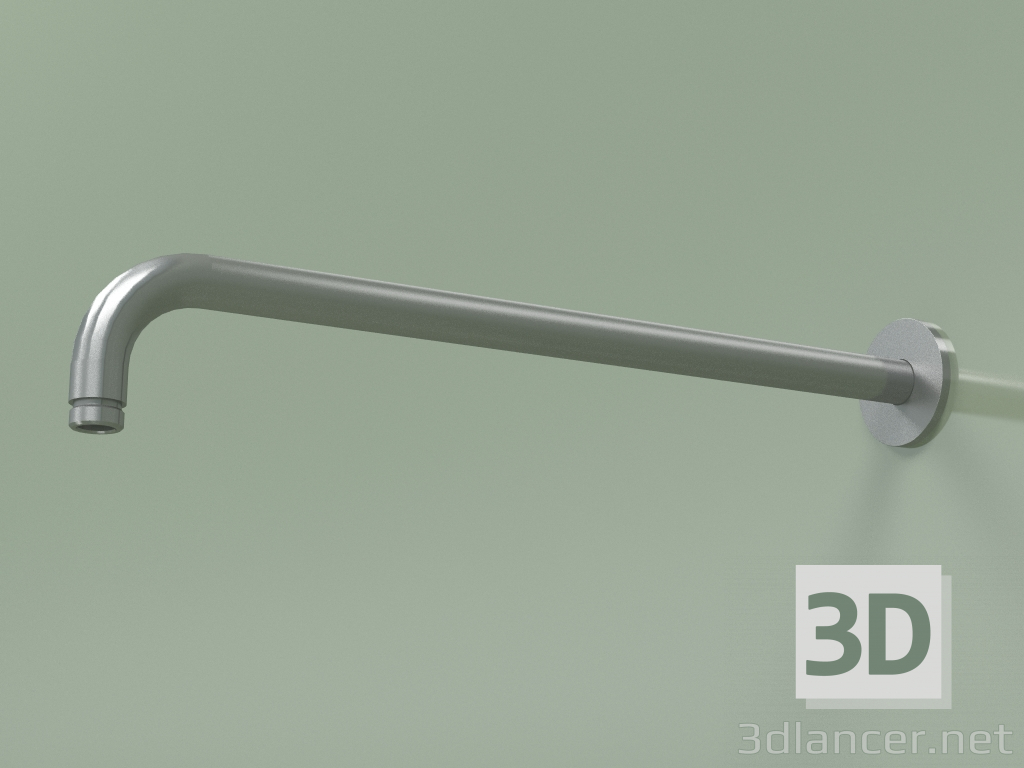 3d model Brazo de ducha de pared redondo L 400 mm (BD001, AS) - vista previa