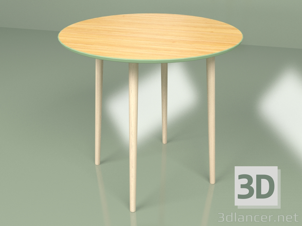 3d model Mesa central enchapada Sputnik 80 cm (llave) - vista previa