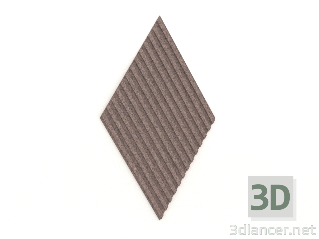 3d model 3D wall panel STRIPE (brown) - preview