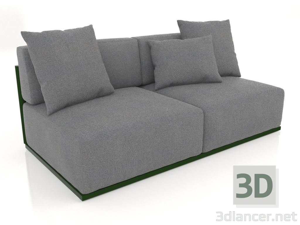 3d model Sofa module section 4 (Bottle green) - preview