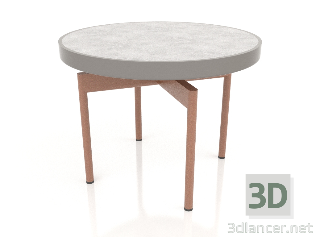 3d model Mesa de centro redonda Ø60 (Gris cuarzo, DEKTON Kreta) - vista previa