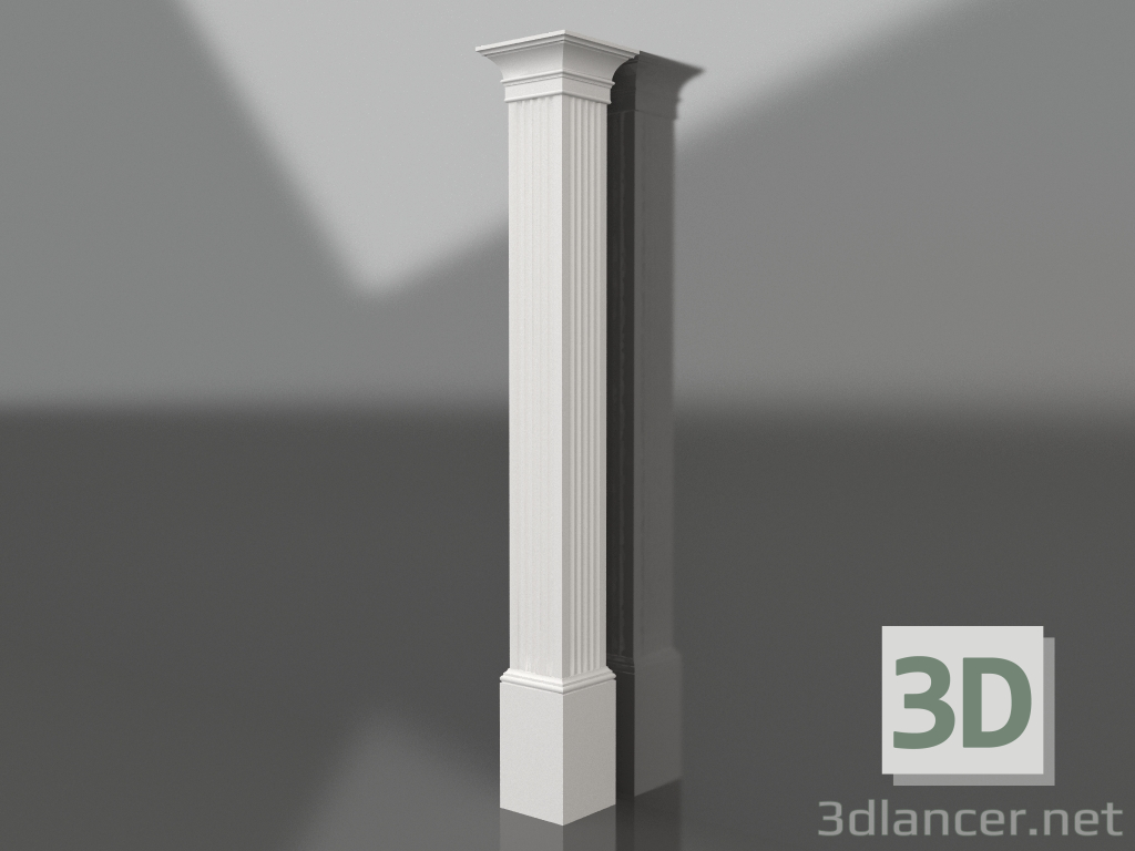 3d model Gypsum column KK 038 (base 260x260) - preview