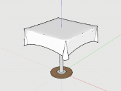 Table with a tablecloth