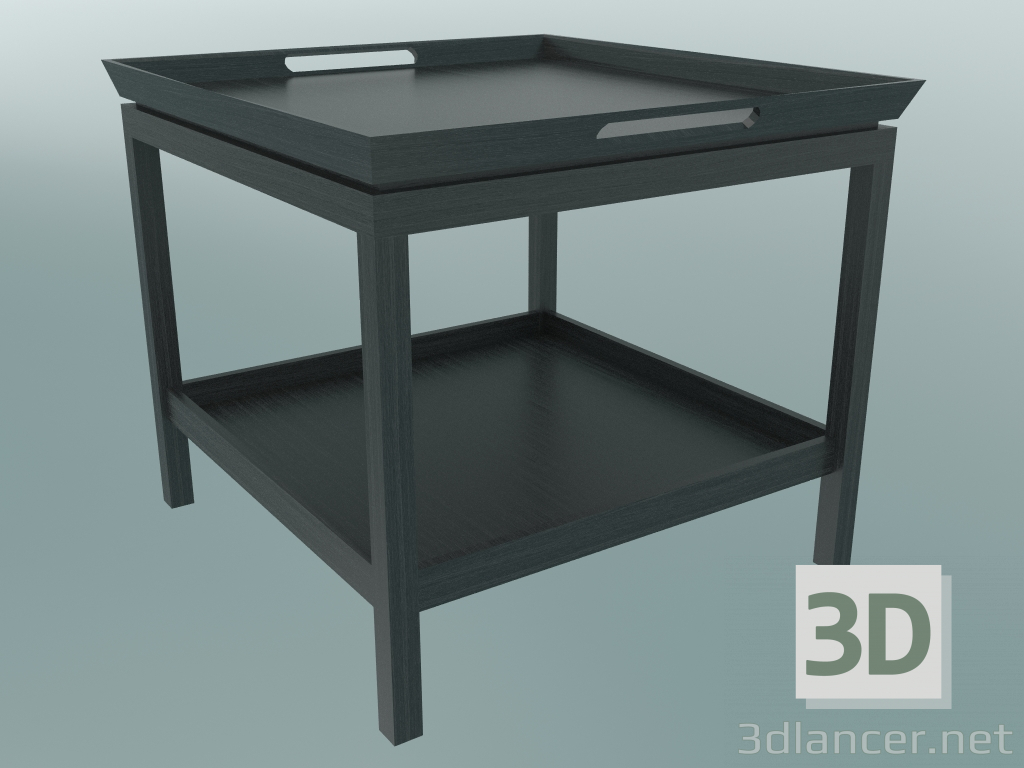 Modelo 3d Mesa de centro de Newport com bandeja e prateleira - preview