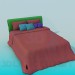 3d model Double bed - preview