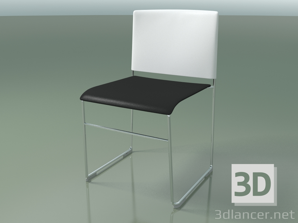 3d model Silla apilable 6600 (polipropileno blanco co segundo color, CRO) - vista previa