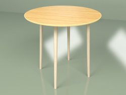 Milieu de table Spoutnik 80 cm placage (jaune ocre)