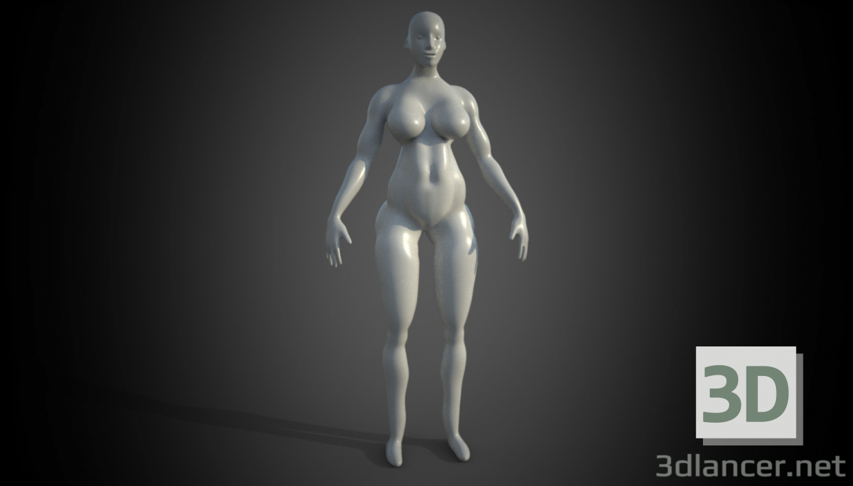 3d model Young Female - preview