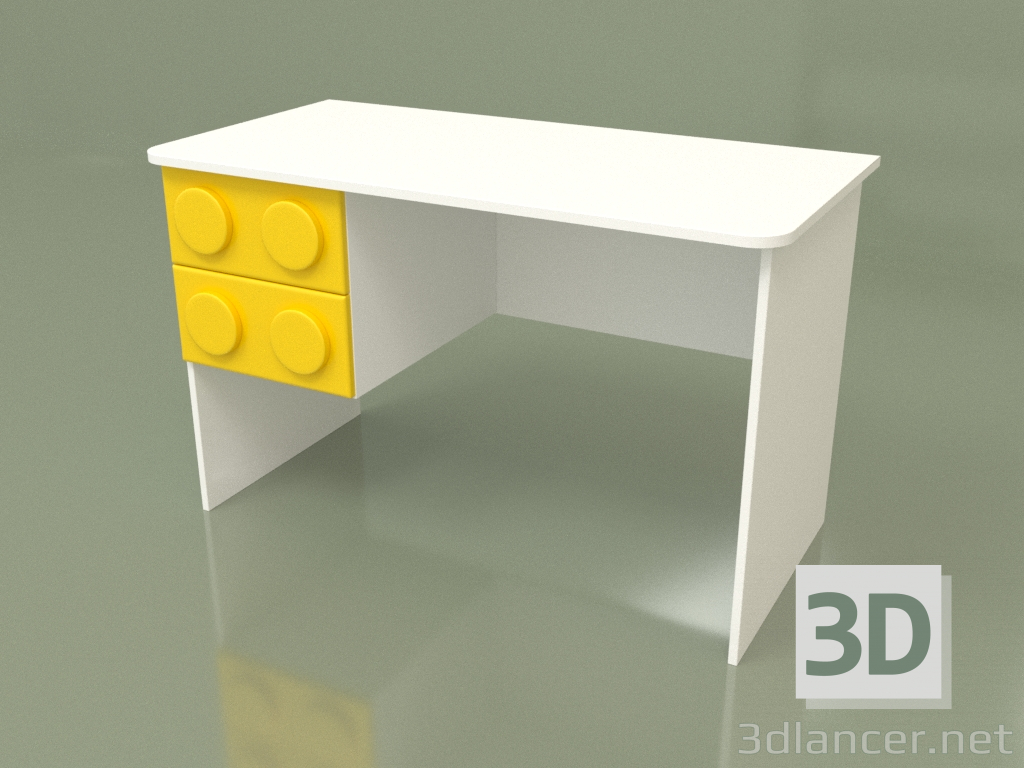 3d model Escritorio izquierdo (amarillo) - vista previa