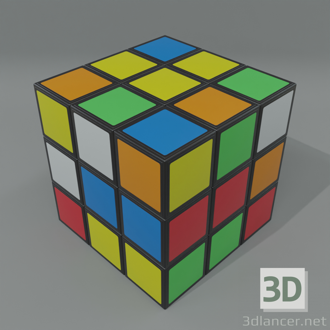 3D modeli Rubik küp - önizleme