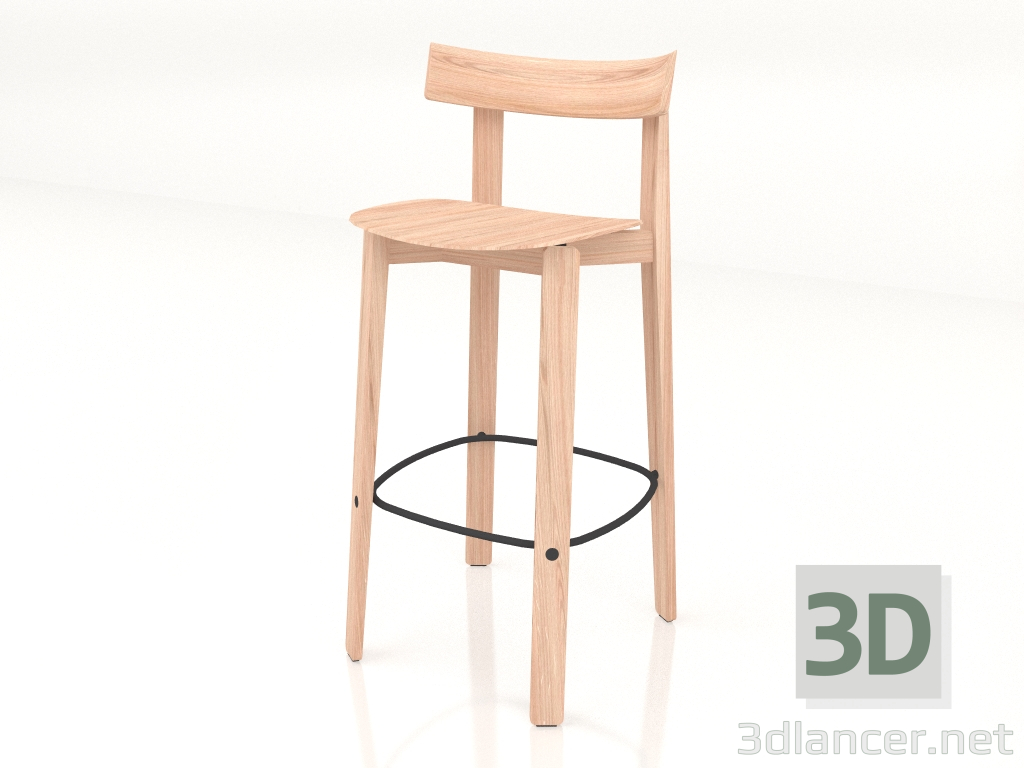 Modelo 3d Banco alto Nora (claro) - preview