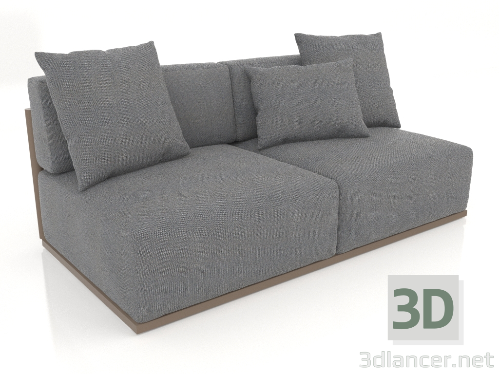 3d model Módulo sofá sección 4 (Bronce) - vista previa