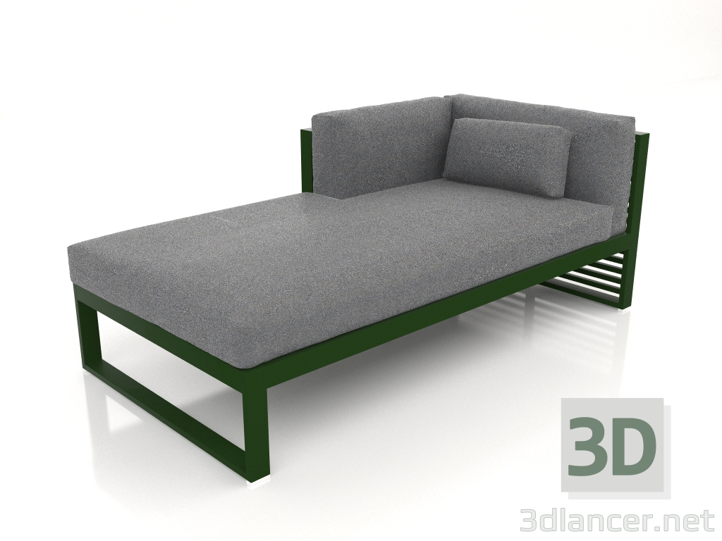 3D Modell Modulares Sofa, Abschnitt 2 links (Flaschengrün) - Vorschau