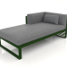 3D Modell Modulares Sofa, Abschnitt 2 links (Flaschengrün) - Vorschau