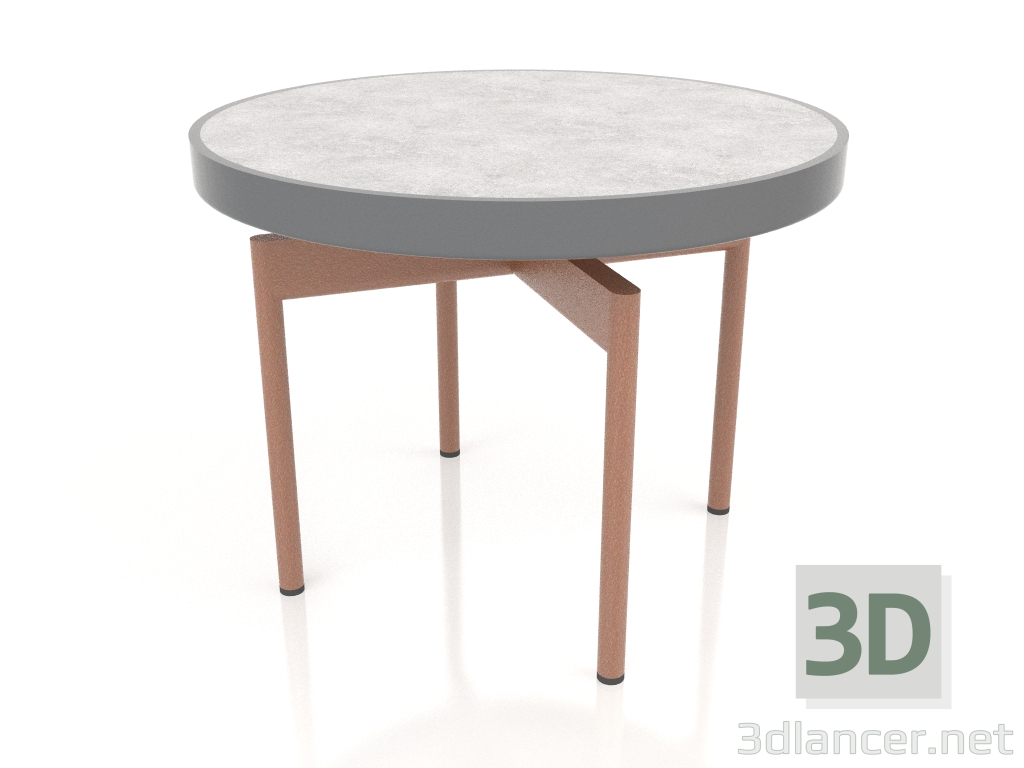 3d модель Стіл журнальний круглий Ø60 (Anthracite, DEKTON Kreta) – превью