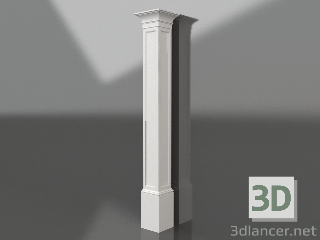 3d model Columna de yeso KK 039 (base 260x260) - vista previa