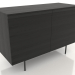 Modelo 3d Cômoda 5 METAL 1200x500x800 (preto RAL 9005) - preview