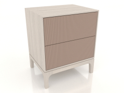 Comodino FARGO 2 cassetti con frontali fresati (beige, rovere sbiancato, opzione 3)