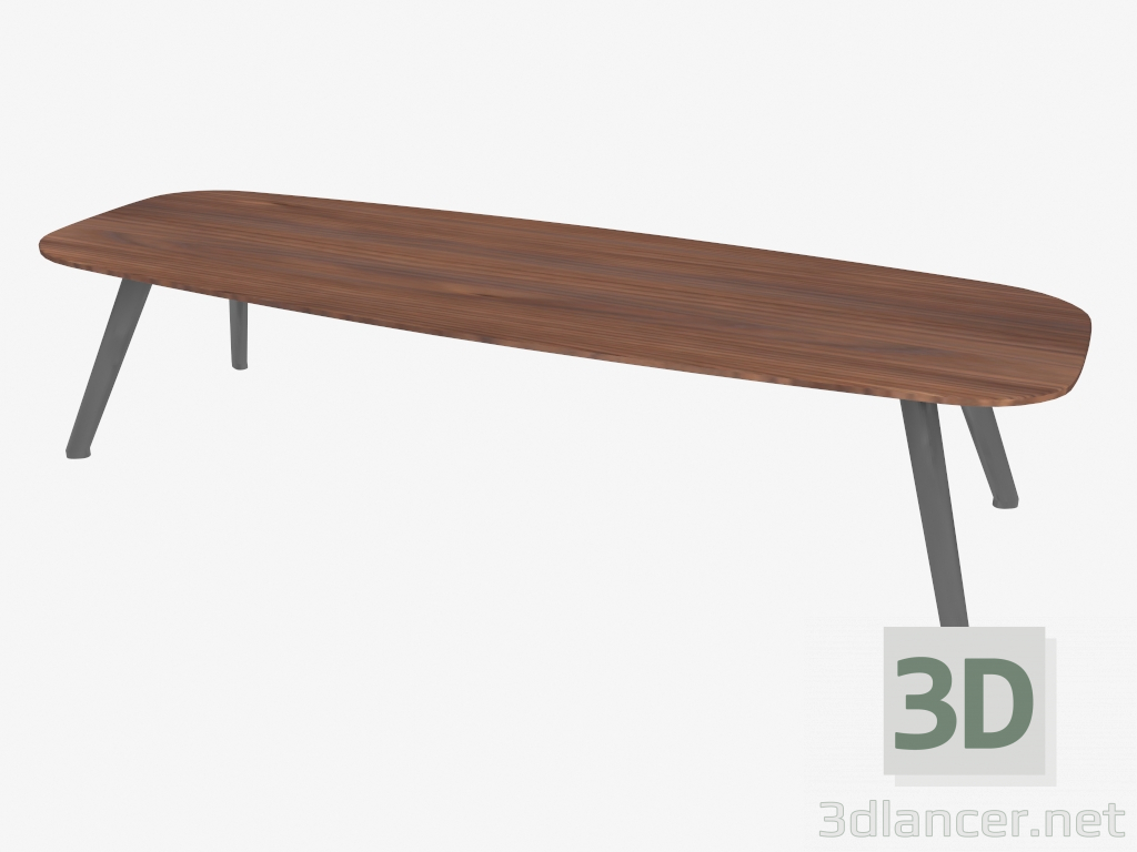 3d модель Стіл журнальний (Walnut 120x40x30) – превью