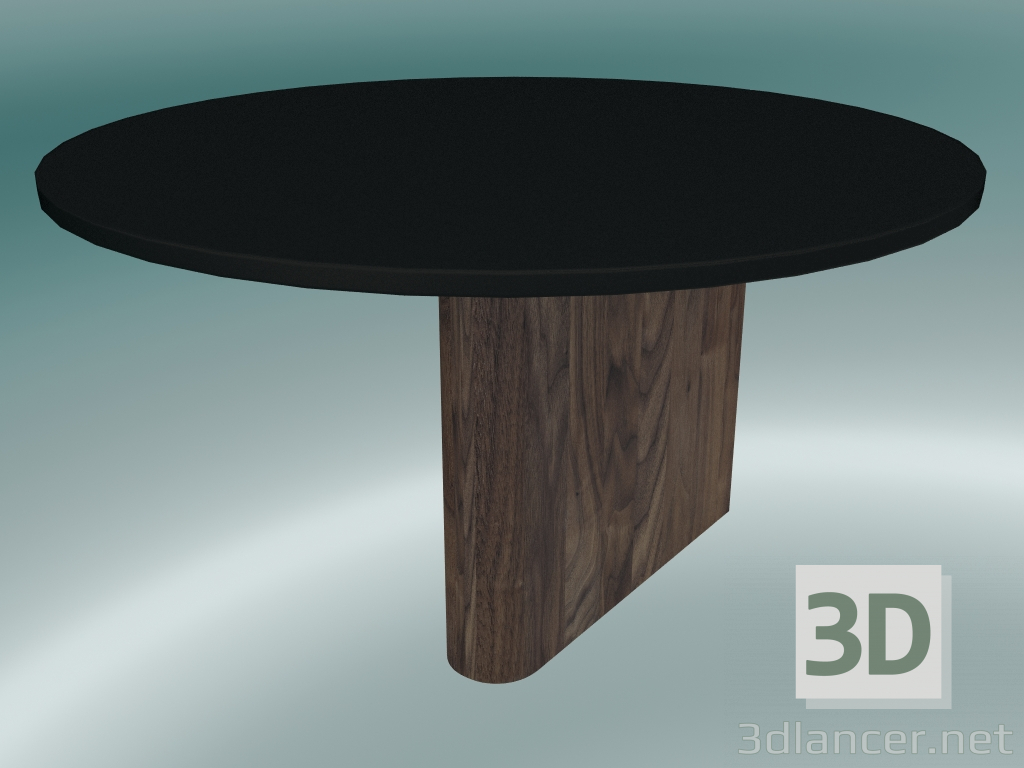 3d модель Полку Column (JA1, Ø25cm H 17cm, Black aluminium & Walnut) – превью